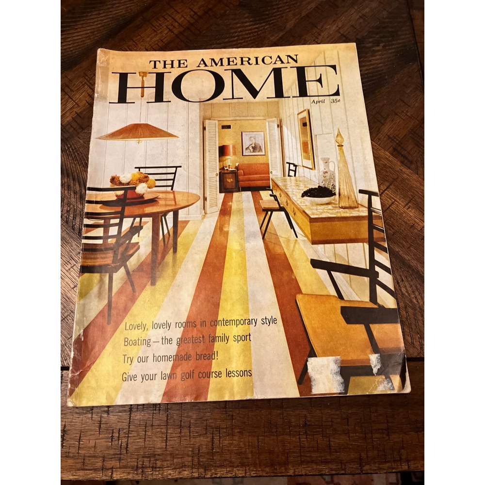 Vintage‎ The American Home Magazine April 1960 Mid Century Decor Tide Ad Retro